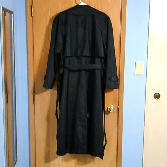 Women's Lightweight Black Trench Coat - Picture 11 of 14